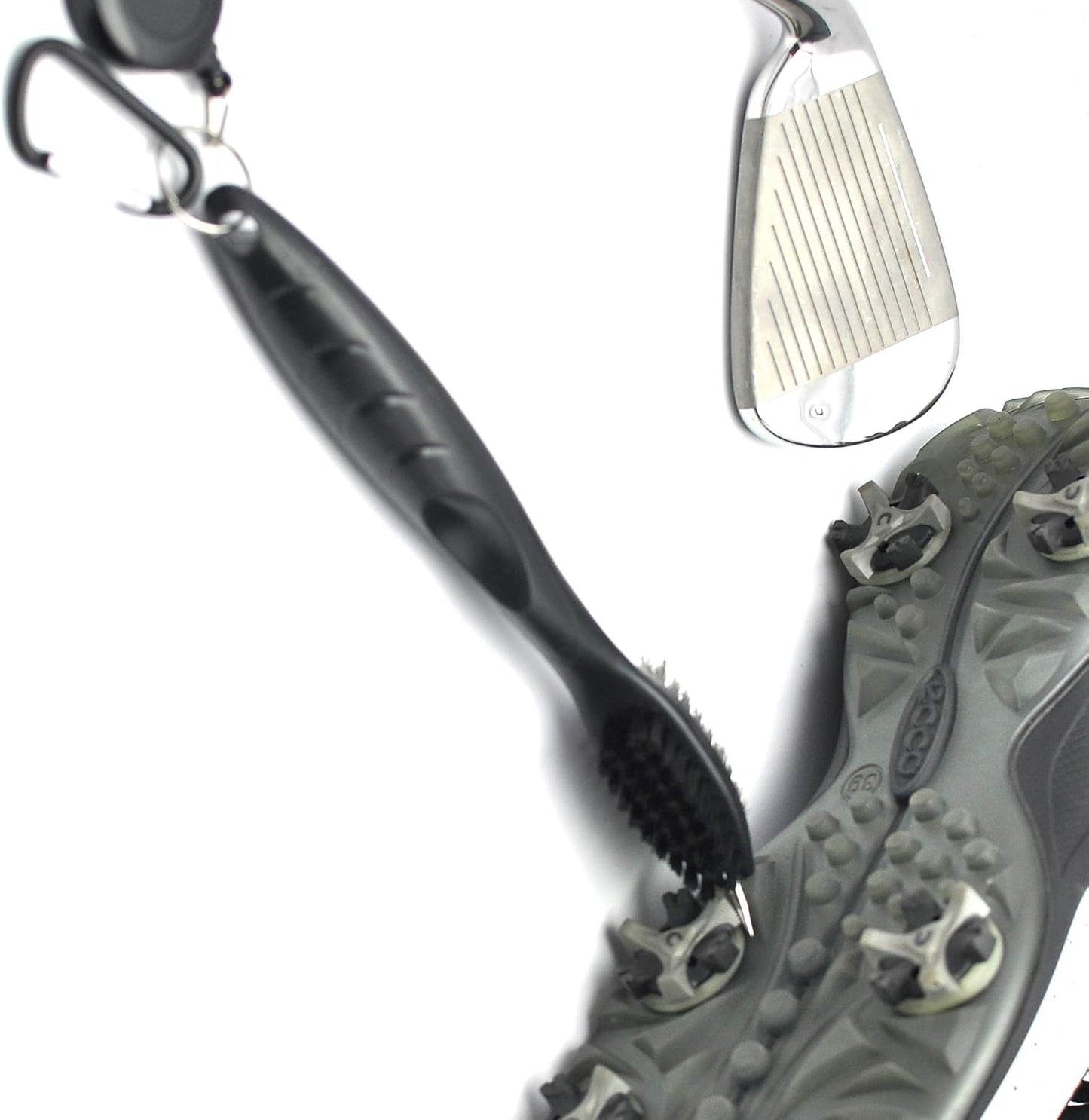 Golf Towels - Microfiber Waffle Pattern Tri-Fold, Brush Tool Kit with Club Groove Cleaner with Retractable Cord and Clip, for Men Women, Golf Gift