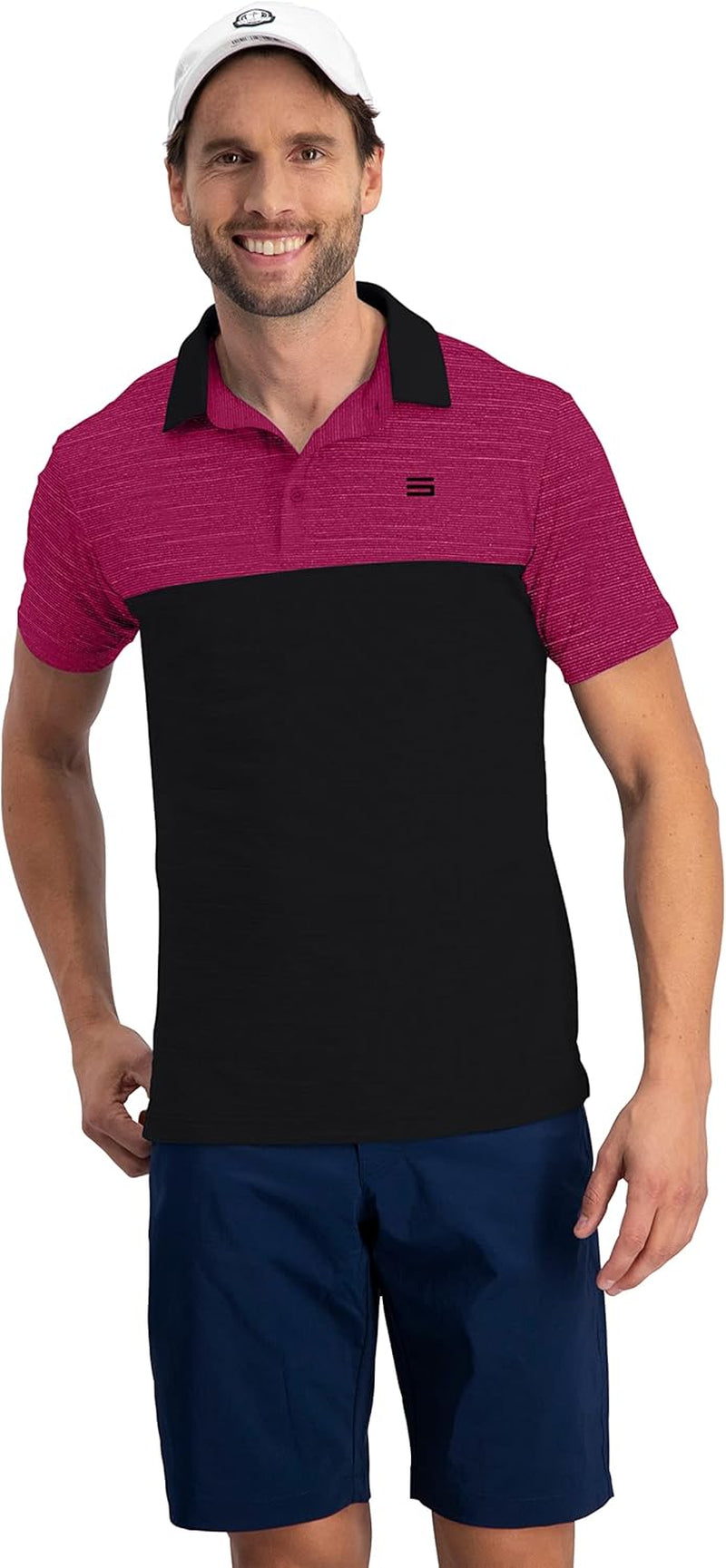 Quick Dry Golf Shirts for Men - Moisture Wicking Short-Sleeve Casual Polo Shirt