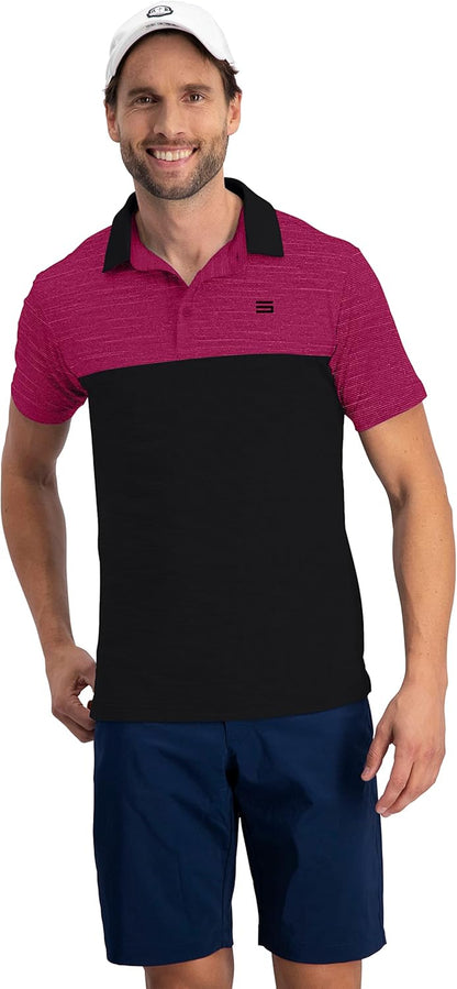 Quick Dry Golf Shirts for Men - Moisture Wicking Short-Sleeve Casual Polo Shirt