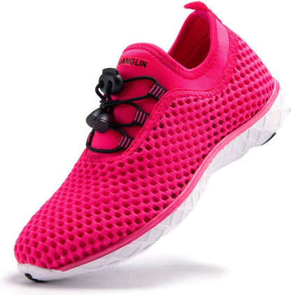 Women'S Quick Drying Aqua Water Shoes,3-Second Drainage & All-Terrain for Swimming,Hiking,Yoga