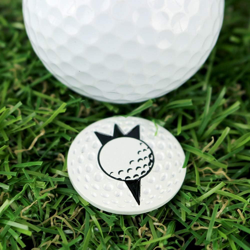 Creative Golf Ball Marker Soft Enamel Golf Markers 24.4MM Assorted 5 Pcs