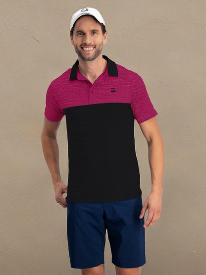 Quick Dry Golf Shirts for Men - Moisture Wicking Short-Sleeve Casual Polo Shirt