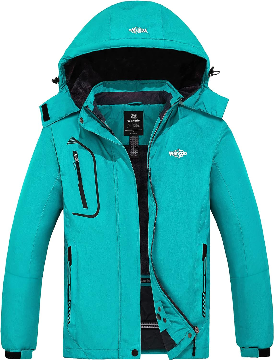 Women'S Mountain Waterproof Ski Jacket Windproof Rain Jacket Winter Warm Hooded Coat