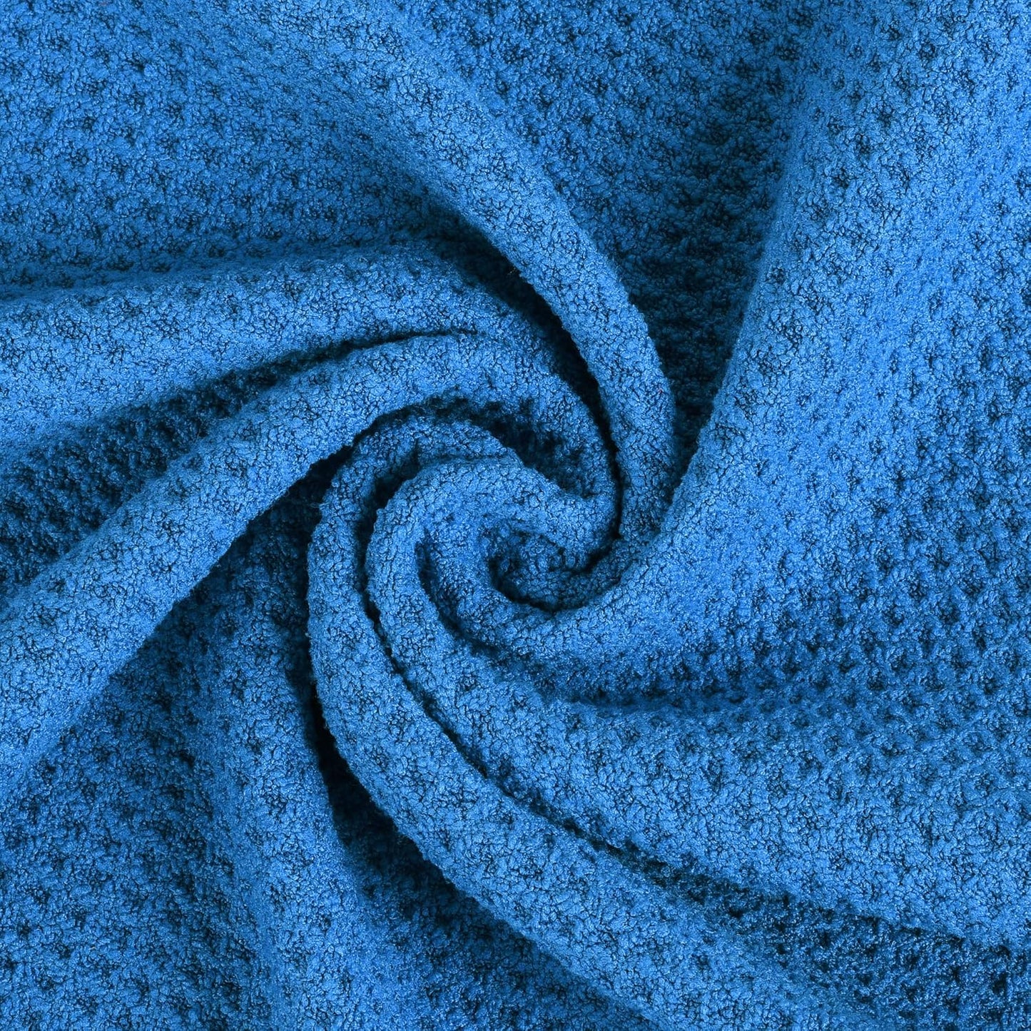 Tri-Fold Golf Towel | 16" X 24" | Premium Microfiber Fabric | Waffle Pattern | with Heavy Duty Carabiner Clip | for Men and Women (Blue)