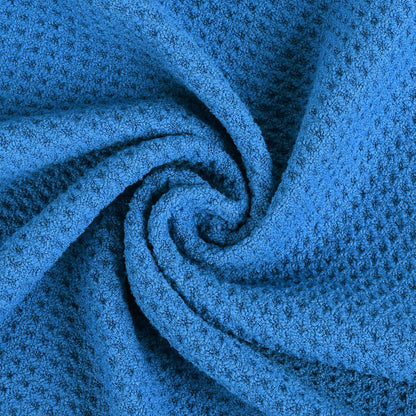 Tri-Fold Golf Towel | 16" X 24" | Premium Microfiber Fabric | Waffle Pattern | with Heavy Duty Carabiner Clip | for Men and Women (Blue)